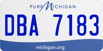 MI license plate DBA7183