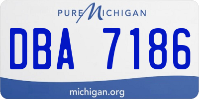 MI license plate DBA7186