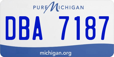 MI license plate DBA7187