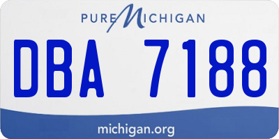 MI license plate DBA7188