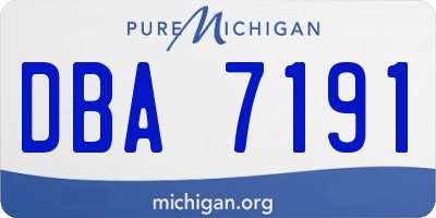MI license plate DBA7191
