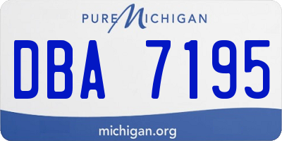 MI license plate DBA7195