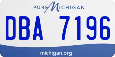 MI license plate DBA7196
