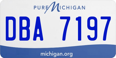 MI license plate DBA7197