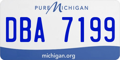 MI license plate DBA7199