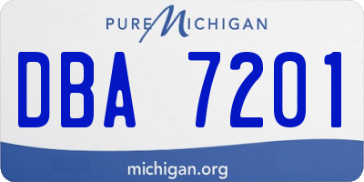 MI license plate DBA7201
