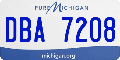 MI license plate DBA7208