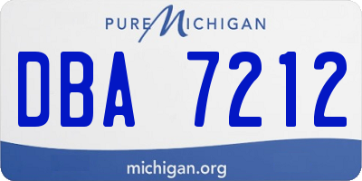 MI license plate DBA7212