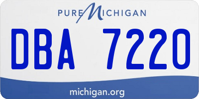 MI license plate DBA7220