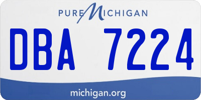 MI license plate DBA7224