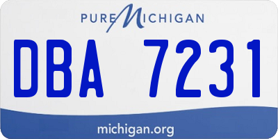 MI license plate DBA7231