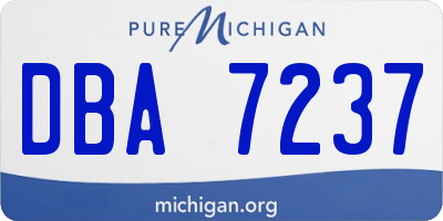 MI license plate DBA7237