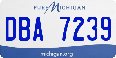 MI license plate DBA7239