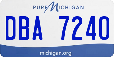 MI license plate DBA7240