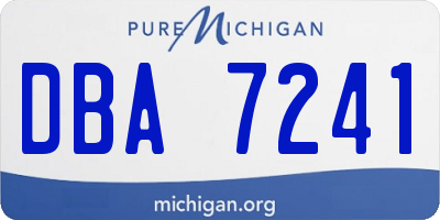 MI license plate DBA7241