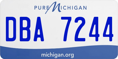 MI license plate DBA7244