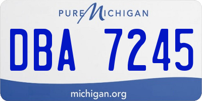 MI license plate DBA7245