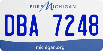 MI license plate DBA7248
