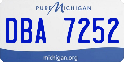 MI license plate DBA7252
