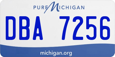 MI license plate DBA7256