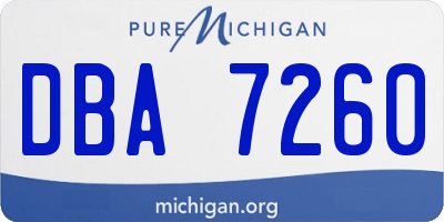 MI license plate DBA7260