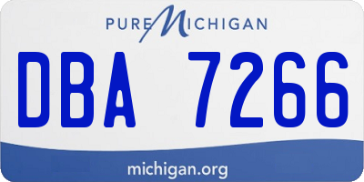 MI license plate DBA7266