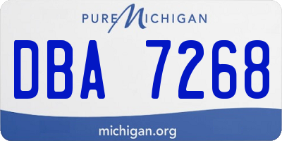 MI license plate DBA7268