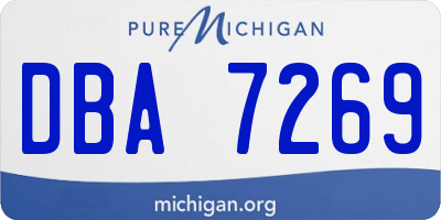 MI license plate DBA7269