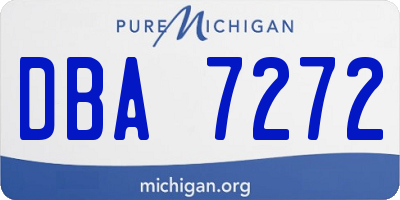 MI license plate DBA7272