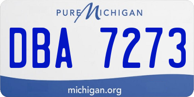 MI license plate DBA7273