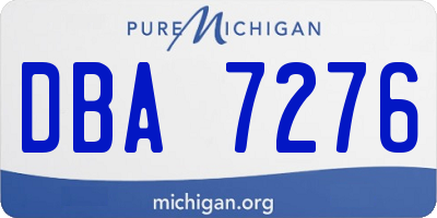 MI license plate DBA7276