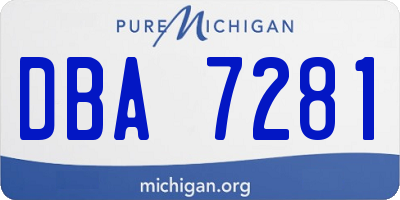 MI license plate DBA7281