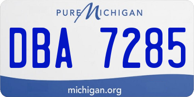 MI license plate DBA7285