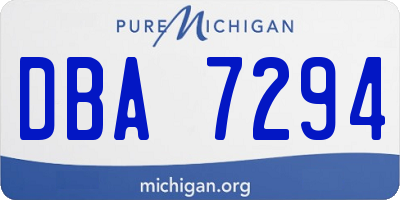 MI license plate DBA7294