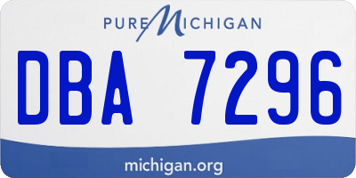MI license plate DBA7296