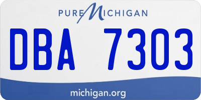 MI license plate DBA7303
