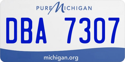 MI license plate DBA7307