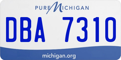 MI license plate DBA7310