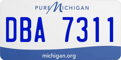 MI license plate DBA7311