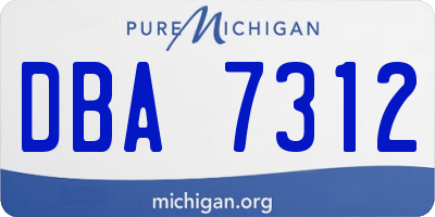 MI license plate DBA7312