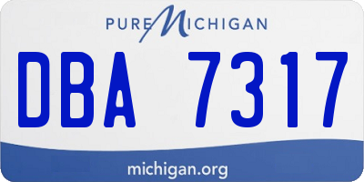 MI license plate DBA7317