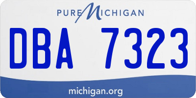 MI license plate DBA7323