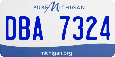 MI license plate DBA7324