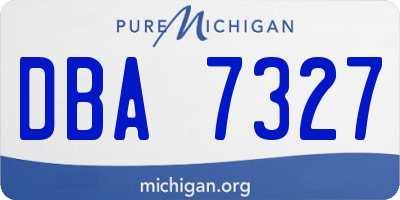 MI license plate DBA7327