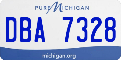 MI license plate DBA7328