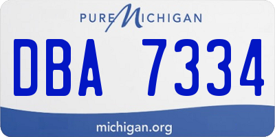 MI license plate DBA7334