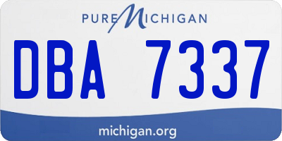 MI license plate DBA7337