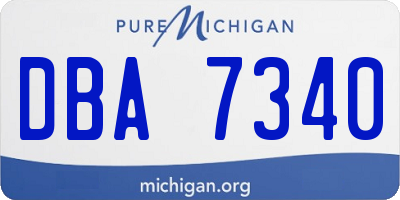 MI license plate DBA7340
