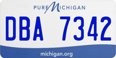 MI license plate DBA7342