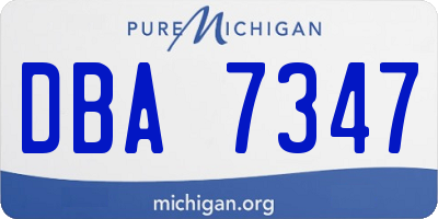 MI license plate DBA7347